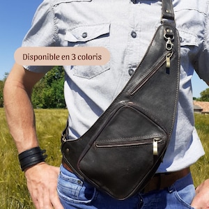 leather bag for men, men's bag, holster, leather bag, bag for him, leather shoulder bag for men