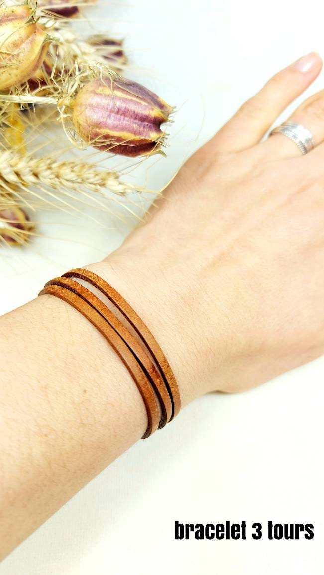 Fermoir bronze à cliquet pour bracelet cuir - Clarashop