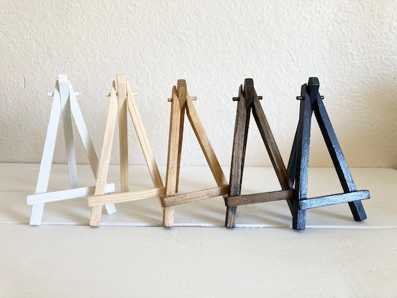 Mini Easel, Small Sign Stand, 6 Inch Tiered Tray Sign Easel, Wedding Table  Number Holder, Mini Canvas Holder, Picture Easel 