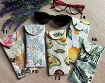 Boho Glasses Case | Floral Soft Sunglasses Case | Fabric Soft Padded Phone Case