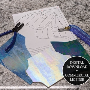 Commercial License - DIGITAL DOWNLOAD - Luna Moth Corner Panel Pattern