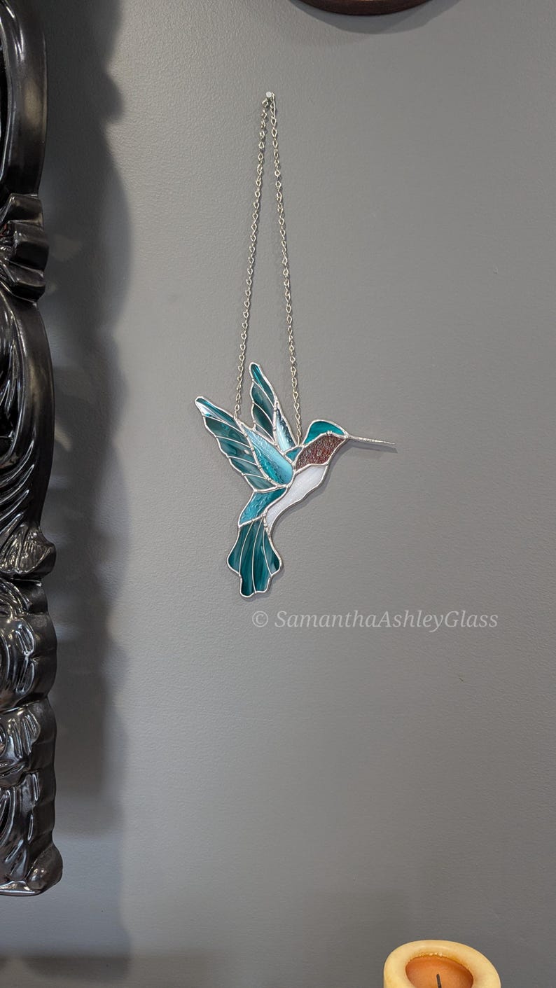 Hobby License - DIGITAL DOWNLOAD - Hummingbird Stained Glass Planter Stake and Suncatcher image 3