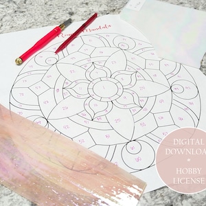 Hobby License - DIGITAL DOWNLOAD - Stained Glass Mandala Panel Pattern