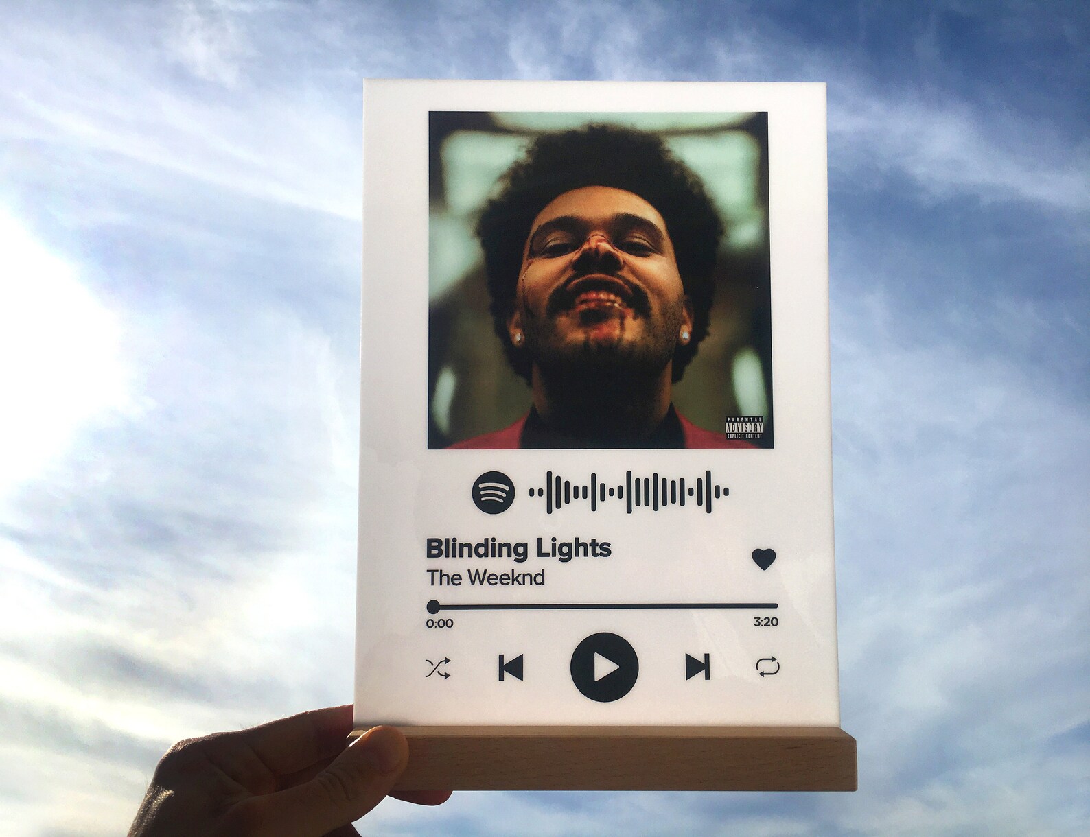 Spotify glass frame spotify plaque song glass spotify photo Etsy