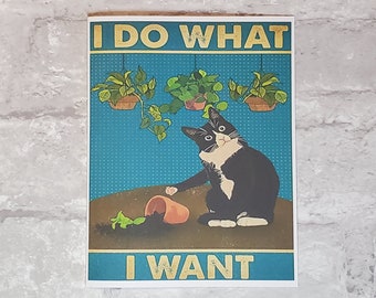 Grumpy Cat Card #116- I do what I want- Blank inside.
