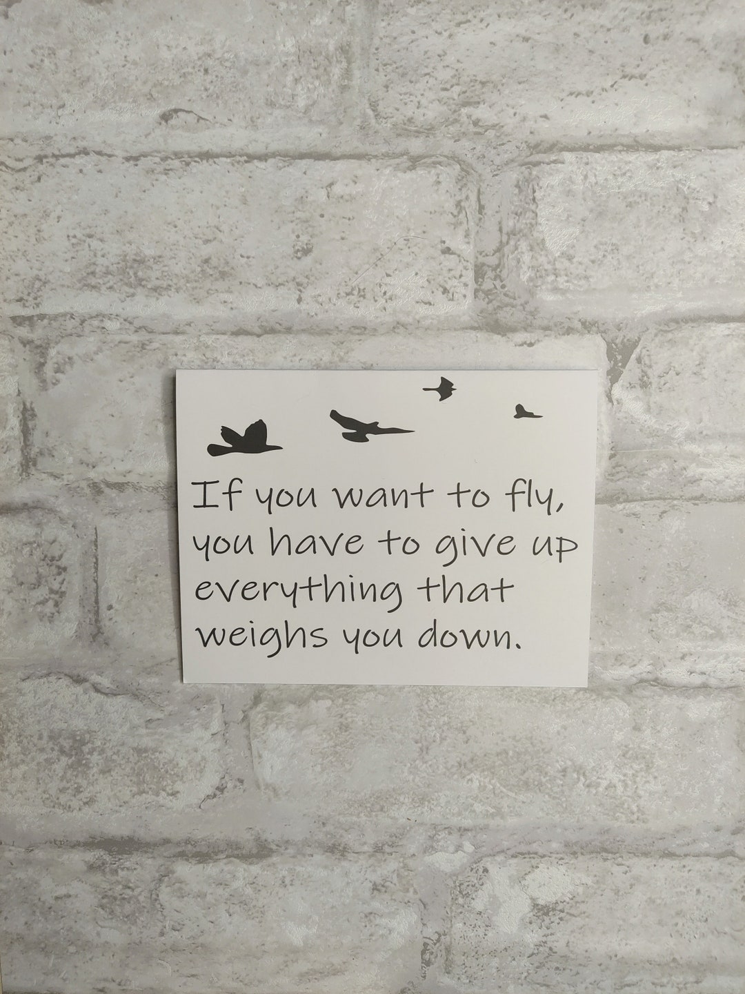 If you want to fly, you have to give up everything that weighs you down ...