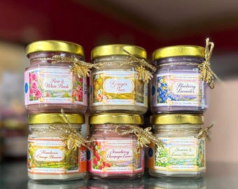 Honey Sampler Gift Set Choose 6 Spring Flavors from English Creamed Honey for Mother’s Day & Afternoon Tea or Unique Gift for Gardener