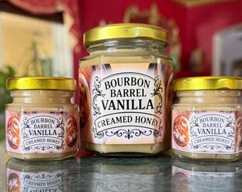 Bourbon Gift for Whiskey Lovers, Gourmet Bourbon Barrel Creamed Honey, Foodie Gift for Grandpa or New Dad Gift
