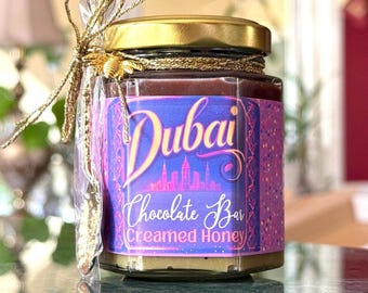 Luxury Creamed Honey – Dubai Chocolate with Pistachio Cream and Ganache Layer – Gourmet Coffee Drizzle Gift for Foodies & Espresso Lovers