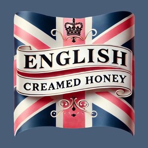 English Creamed Honey logo, rediscovering traditional honey craftsmanship, premium small-batch honey, gourmet English honey, artisan creamed honey, luxury honey brand, handcrafted raw honey, finely whipped honey, creamed honey with smooth texture, natural honey gift, heritage honey making, pure English honey for tea, artisanal honey for scones, traditional honey spread, luxury honey for food lovers, small-batch creamed honey for gifting