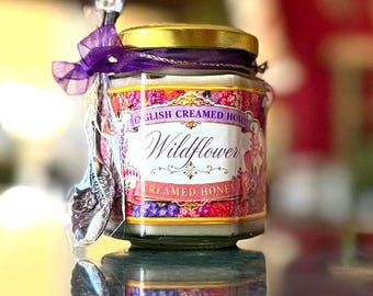 Gourmet  Wildflower Raw Honey Gift Set Creamed Honey for Tea Lover Gift for Mom Who Has Everything Birthday Present for Best Friend & Sister