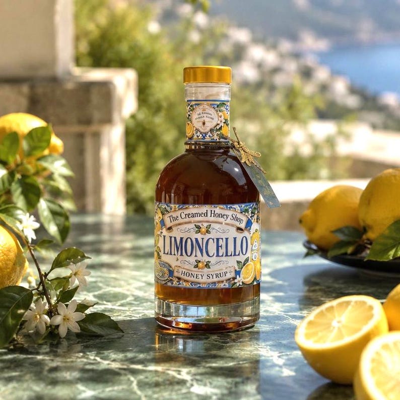 Limoncello Cocktail Syrup Gift for Hostess, Housewarming, Bridal Shower and Summer Entertaining