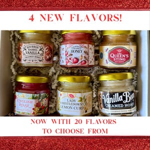 Honey Sampler Gift Set of 3 from 26 Flavors Tea Lover Gift Box Flavored Creamed Honey Gift Tea Party Favor Birthday Present Sweet Thank You