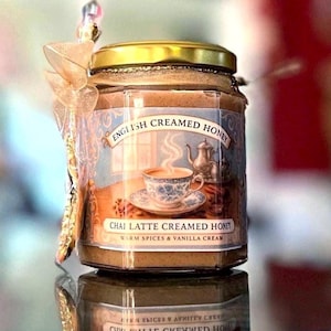 Chai Tea Honey Gift For Chai Latte Lover Creamed Honey Get Well Soon Care Package for  Mom Made With Pure Raw Honey