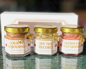 Bar Exam Gift for Law Student, Self Care Care Package, Creamed Honey Trio for Study Breaks and Long Study Nights