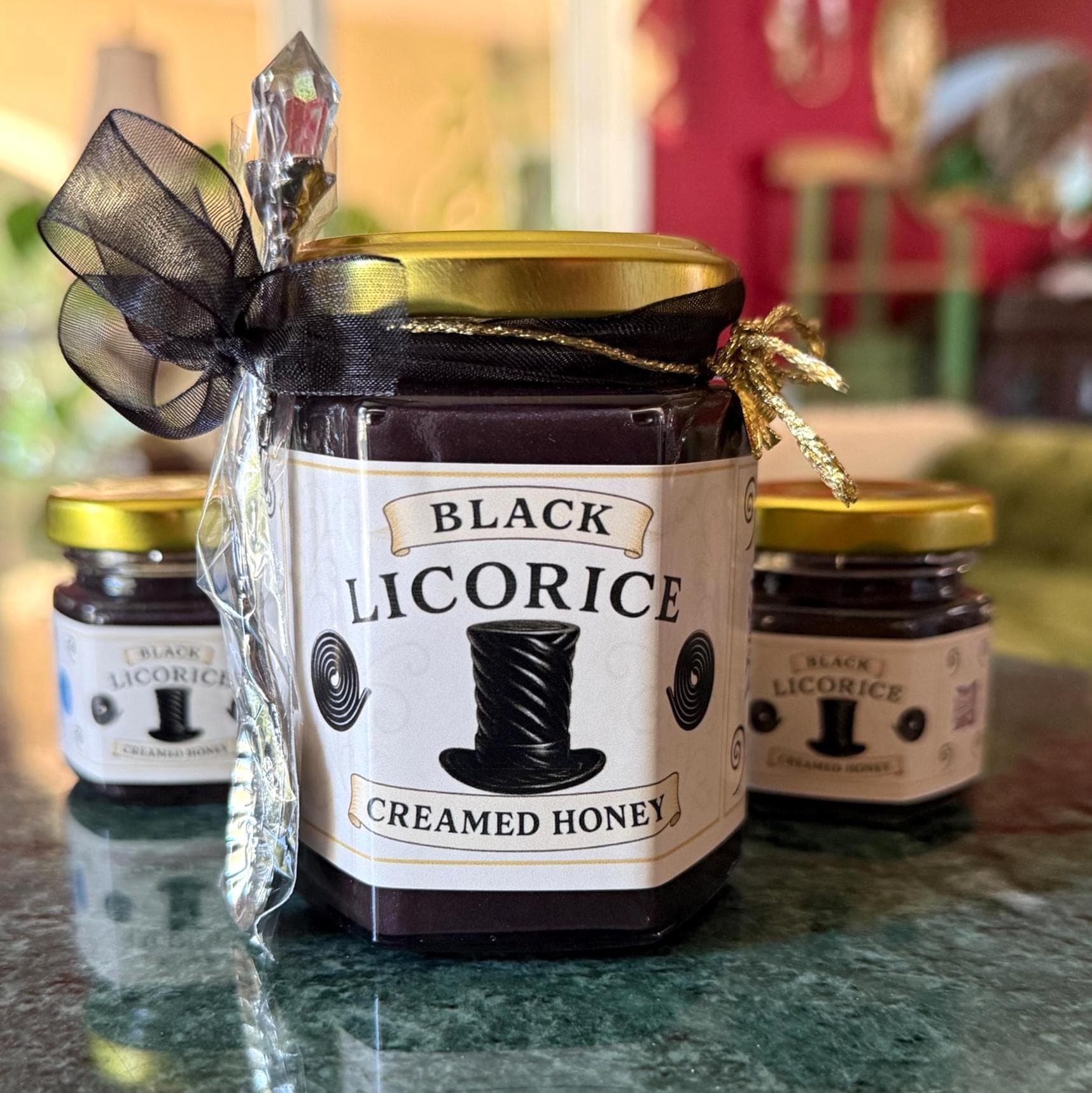 Black Licorice Lover Nostalgia Gift For Mom Birthday Gift for Friend Creamed Honey Gift with Gift Bag and Personalized Gift Card and Message