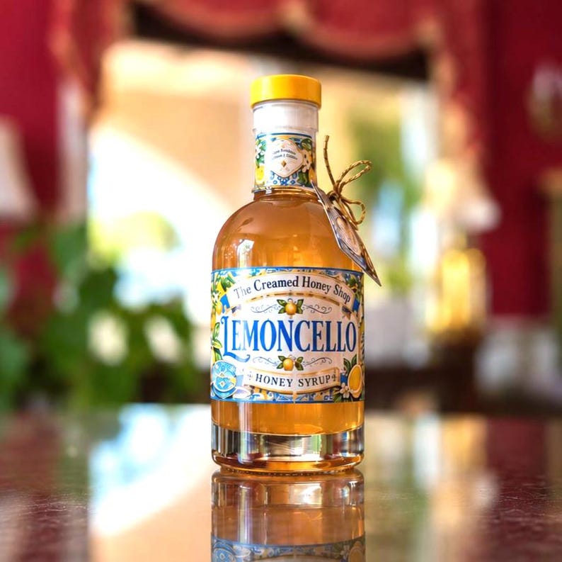 Gift for Limoncello Lovers Featuring Italian Lemon Honey Syrup