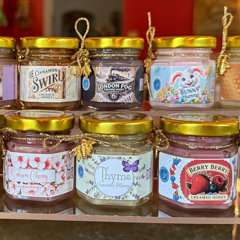 Creamed Honey Variety Pack – Small Jar Sampler Featuring Berry, Earl Grey, and Bee’s Knees