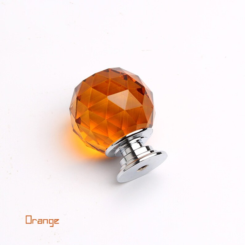 1.2glass Knobs Crystal Knobs Clear Light Brown Black Etsy