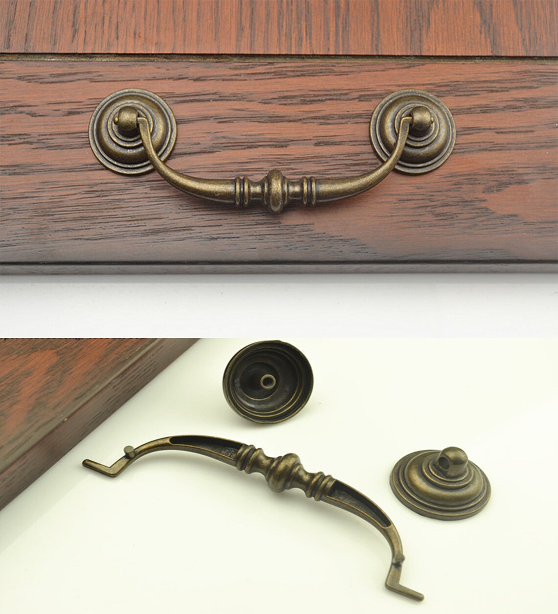 3.54 4.25 Drop Bail Pulls Furniture door Etsy