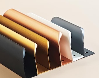 Long Aluminum Alloy Cabinet Pull: Modern Hidden Handle, Gold & Black White Gray F538