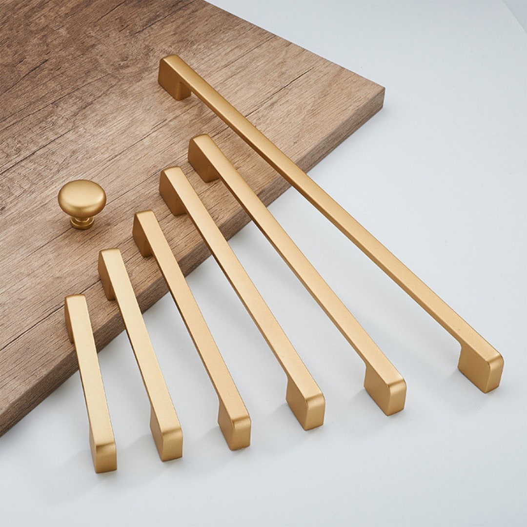 8.8" 12.6" Gold Long Cabinet Handles Pulls Modern Drawer Knobs Handles ...