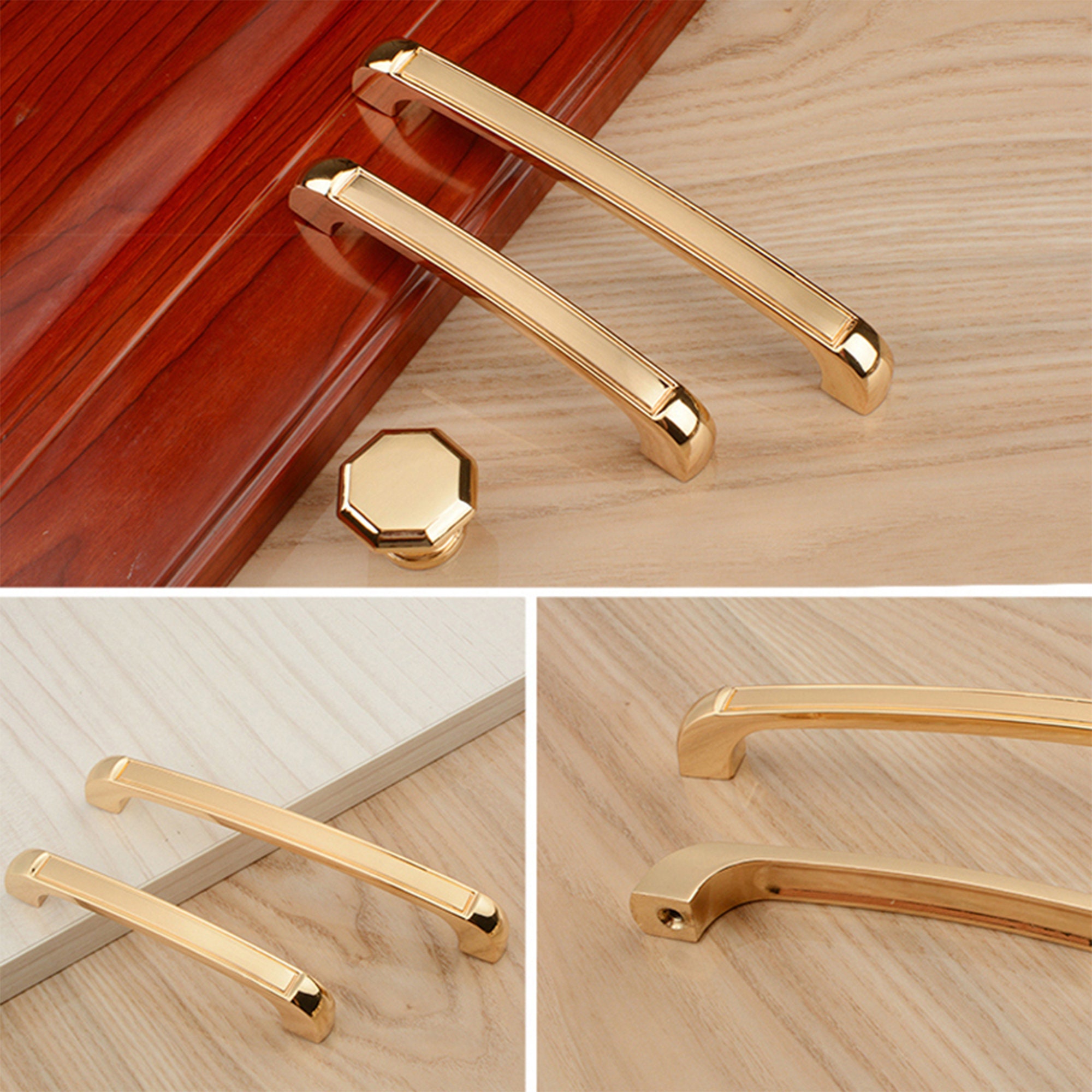 3.75 5 Modern Simple Gold Handles Pulls Etsy