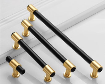 3.75" 5" 7.56"  Luxury Black Gold Drawer Handles Drawer pulls Drawer Knobs Cabinet Handles Cabinet Pulls Cabinet Hardware 96 128 192mm M450