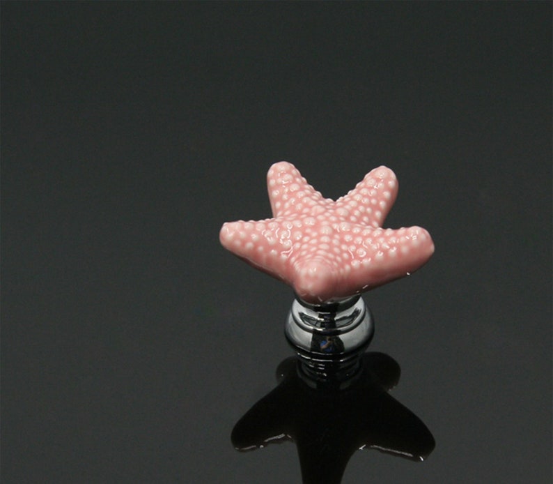 1.34 Colorful Ceramic Starfish Drawer Knob Kids Room Etsy