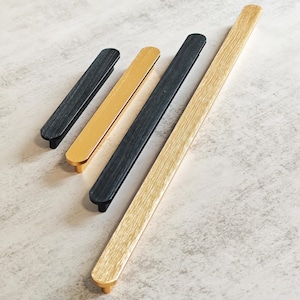 Modern Aluminum Cabinet Pull: Brushed Gold Drawer Handle