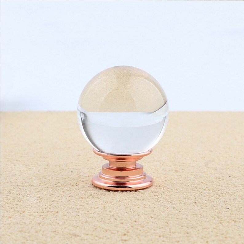 1.2 Rose Gold Glass Ball Drawer Pulls Knobs /glass Etsy