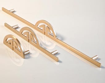 Gold Chinese Style Cabinet Pull: Vintage Wardrobe Handle, Zinc Alloy M601
