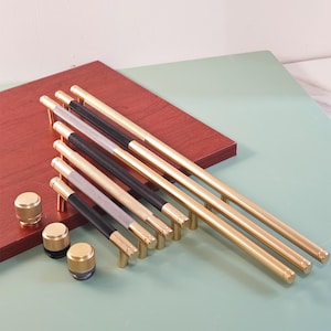 Poignée moderne en alliage d'aluminium : bouton de tiroir en relief doré