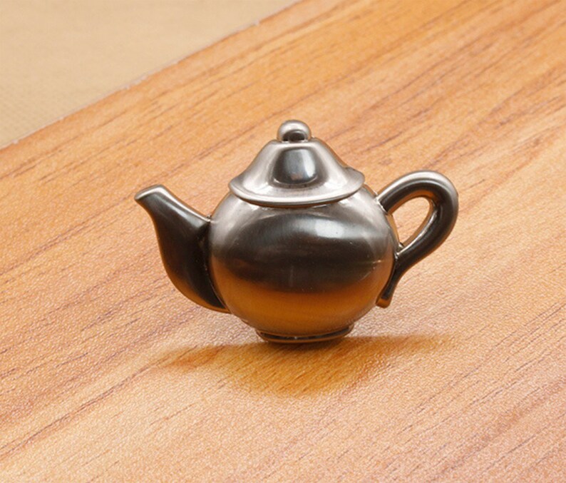2 Gold Black Sliver Bronze Retro Teapot Knobs Cupboards Etsy