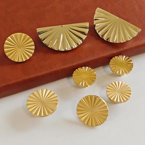 Bouton de meuble en laiton massif : poignée de tiroir dorée