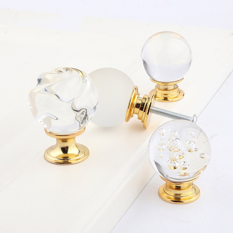 1.2 Crystal Ball Drawer Pulls Knobs Door Pulls Etsy UK