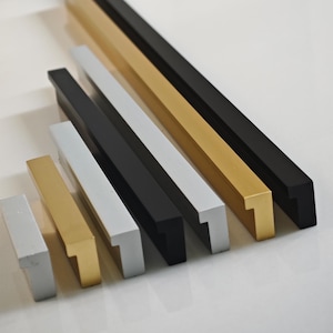 23.6" 31.5" 39.4" 47.2Extra Long Aluminum Cabinet Pull: Modern Wardrobe Handle Kitchen Drawer Pulls Ikea Dresser Pulls Cabinet Hardware