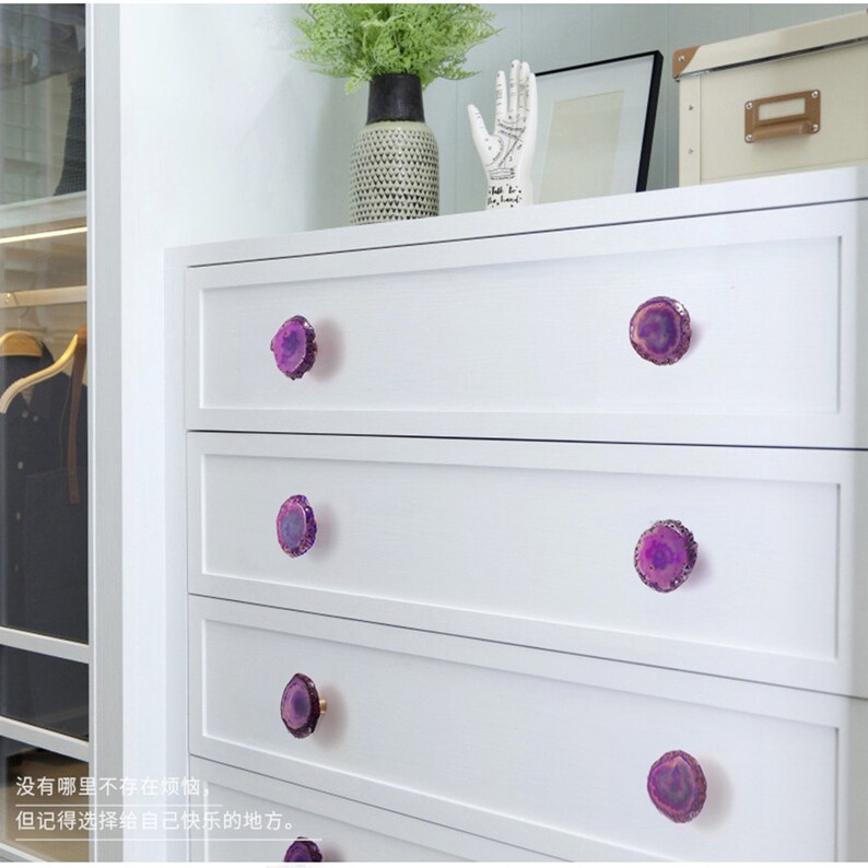 Colorful Natural Agate Knobs Door Pulls Knobs Drawer Etsy