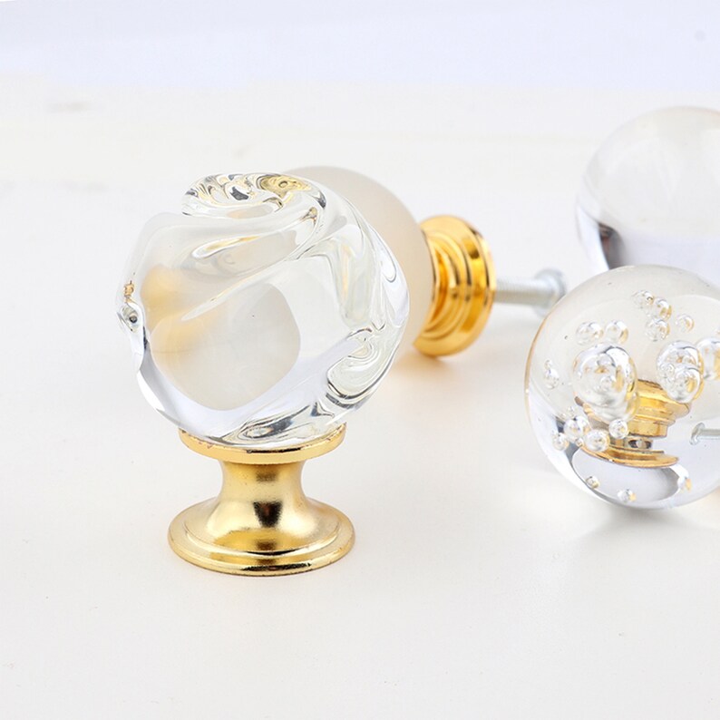 1.2 Crystal Ball Drawer Pulls Knobs Door Pulls Etsy