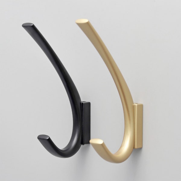 Gold Black Coat Hooks Modern Simple Wall Hooks Bath Room Hooks Clothese Hooks Gold Black Furniture Hardware Gold Cabinet Hardware M887