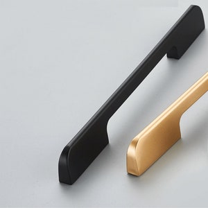 3.75 5 6.3 10 12.6 17.3 Gold Black Wardrobe Cabinet Pulls Handles Cupboard Drawer Pulls Handles Dresser Pulls Cabinet Hardware M809 image 7