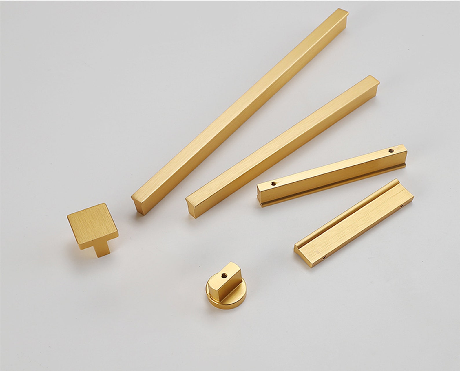 10 12.6 Simple Brushed Gold Extra Long Cabinet Pulls Handles Drawer ...