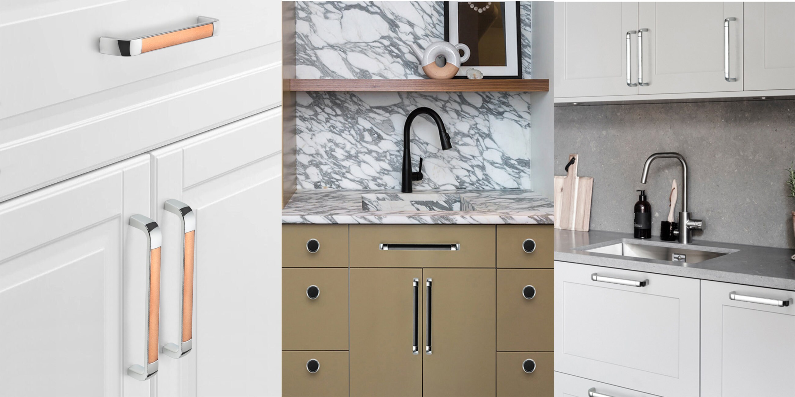 3.8 5 6.3 Black Sliver Pink Handles Etsy