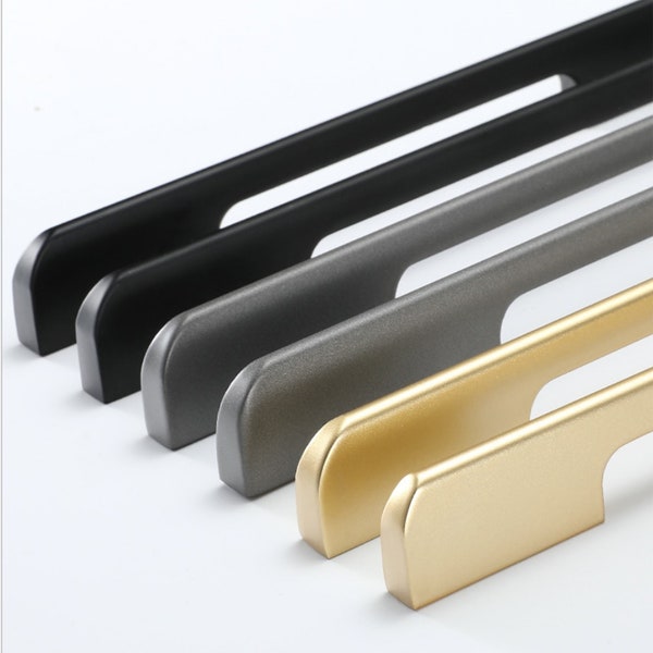 10" 12.6" 18.9" Gold Black Gray Long Cabinet Pulls Drawer Handles Dresser Pulls Closet Door Pulls Cupboard Door Pulls Cabinet Hardware F572