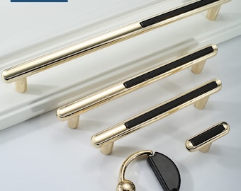 3.75" 5" 7.56"  Gold Black Long Cabinet  Handles Pulls Knobs Drawer Knobs Handles Pulls Dresser Handle Pulls Hardware 96 128 192mm M172