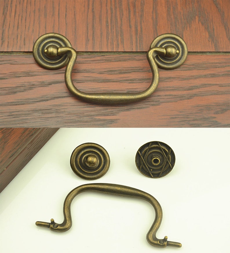 3.54 4.25 Drop Bail Pulls Furniture Door Etsy
