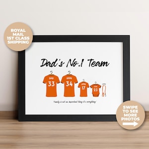 Personalised Luton Town Football Shirt Print, Best Gift for Dad, Luton Town Print, Fathers Day Gift, Football Gifts, Dads Birthday