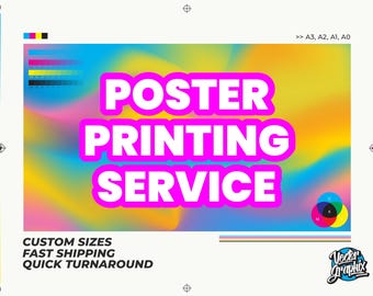 Poster Printing Service, Custom Photo & Artwork, A0 A1 A2 A3 Sizes, UK Print Shop