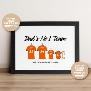Personalised Luton Town Football Shirt Print, Best Gift for Grandad, Luton Town Print, Fathers Day Gift, Football Gifts, Grandads Birthday