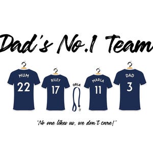 Personalised Millwall FC Football Shirt Print, Soccer Team Family Poster Wall Art immagine 8